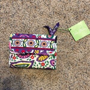 Vera Bradley Women's Floral Wallet - Purple and Cream